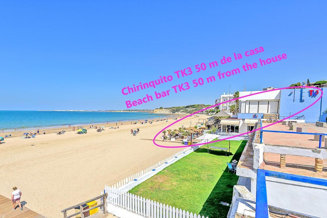 Ocean Sunset Beachfront House With Terraces Ель-Пуерто-де-Санта-Марія Екстер'єр фото
