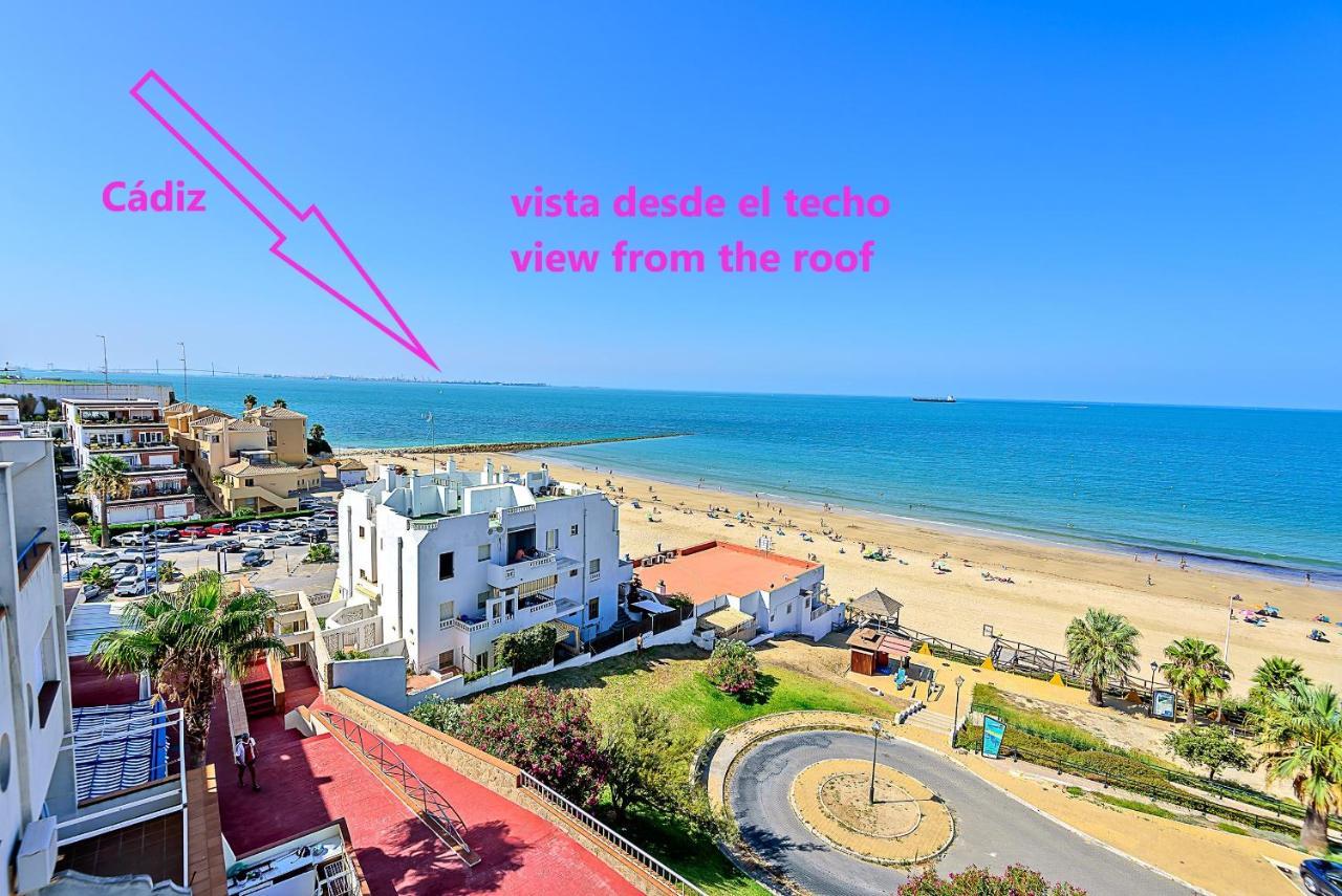 Ocean Sunset Beachfront House With Terraces Ель-Пуерто-де-Санта-Марія Екстер'єр фото